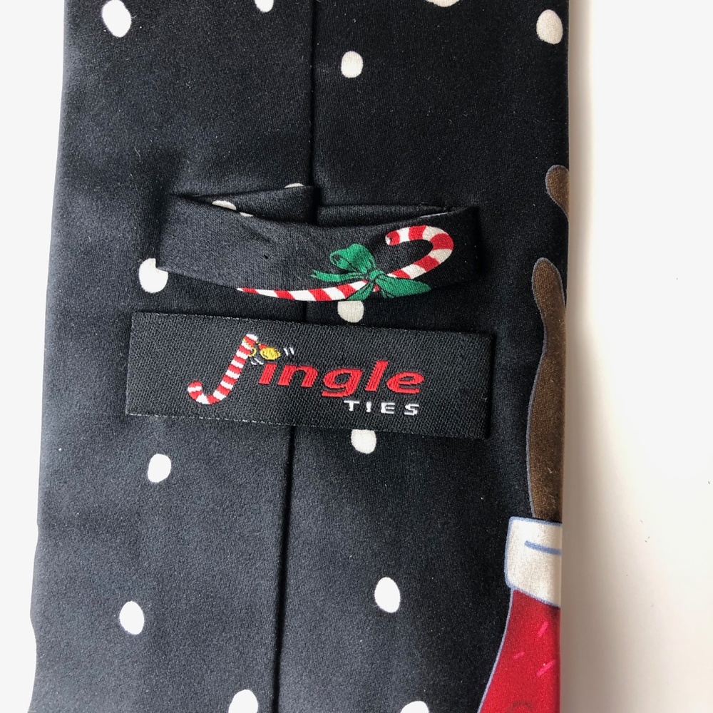 EUC Christmas Reindeer Jingle Bells Neck Tie - Picture 3 of 4